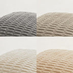 Fancy Homi 4 Packs Neutral Big Decorative Throw Pillow Covers 24x24 Inch for Living Room Couch Bed Sofa, Rustic Farmhouse Boho Home Decor, Soft Plush Striped Corduroy Square Cushion Case 60x60 cm