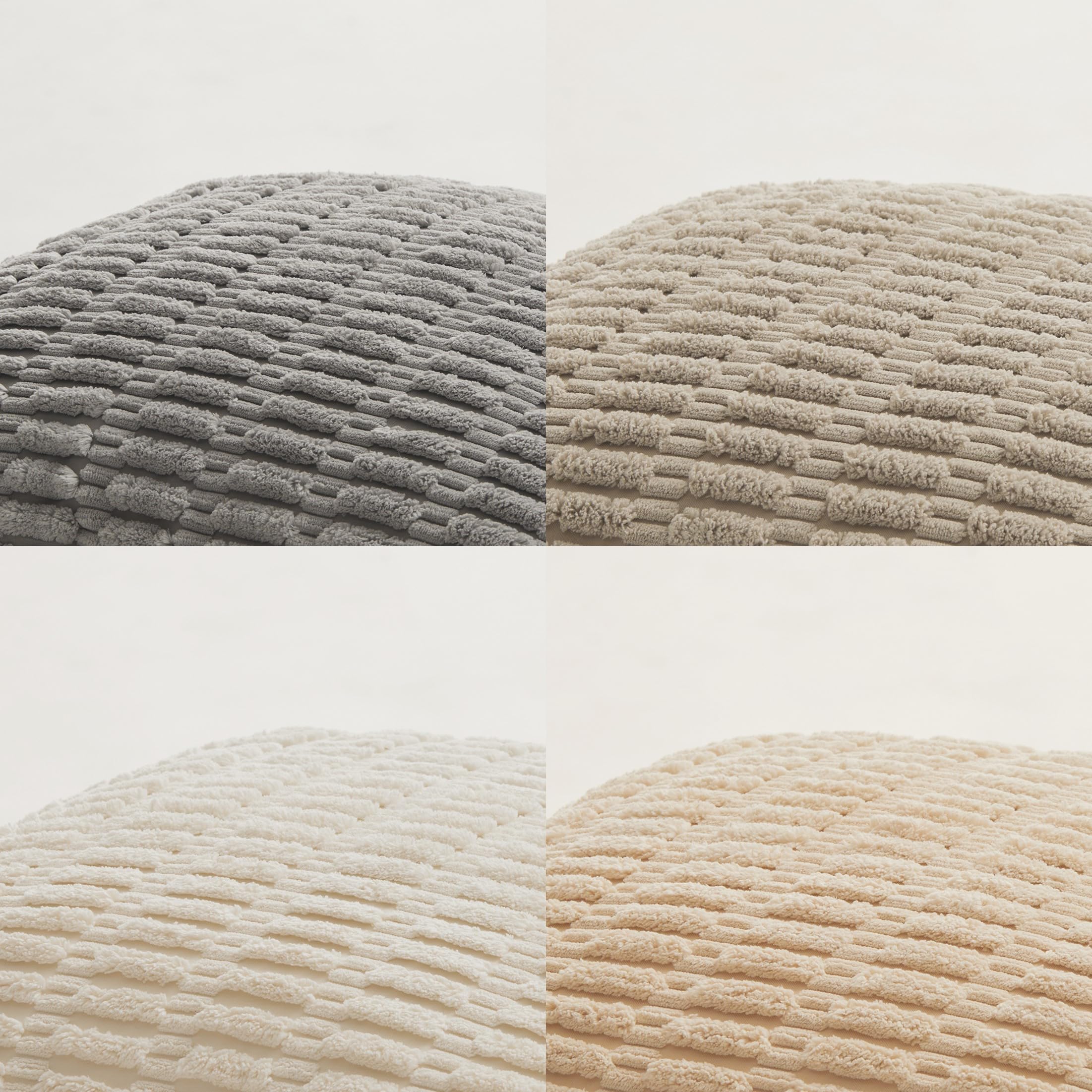 Fancy Homi 4 Packs Decorative Throw Pillow Covers for Living Room Couch Bed, Modern Farmhouse Boho Home Décor Accent Cushion Case, 28" x 20", Neutral