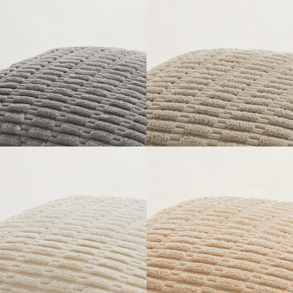 Fancy Homi 4 Packs Decorative Throw Pillow Covers for Living Room Couch Bed, Modern Farmhouse Boho Home Décor Accent Cushion Case, 24" x 24", Neutral