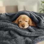 Exclusivo Mezcla Fuzzy Plush Fleece Bed Blanket Queen Size, Dark Grey