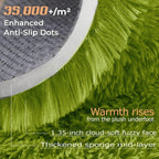 8x10 Area Rugs for Living Room: Fluffy Shag Soft Washable Rug Large Fuzzy Plush Indoor Carpet for Bedroom Nursery Playroom Kids Girls Boys Room (Grass Green, 8'x10')