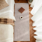 2x6 Oatmeal/White Runner Rug Non-Slip Washable for Hallway Kitchen Bedroom