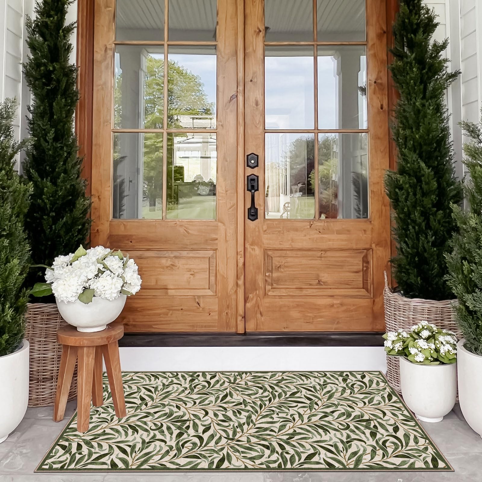 Othilic Boho Outdoor Rug - 28" x 43" Front Door Mat Indoor Outside Entrance