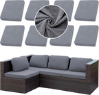 SUKAIKEQA 8PCS Patio Cushion Covers.Patio Furniture Couch SeatSlipcovers