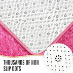 LOCHAS Ultra Soft Indoor Modern Area Rugs Fluffy Living Room Carpets for Children Bedroom Home Decor Nursery Rug 3x5 Feet, Hot Pink
