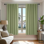 Deconovo Blackout Curtains, Thermal Insulated, W52 x L54 2 Panels, Back Tab, Machine Washable, Room-Darkening Drapes for Bedroom/Living Room Sage Green