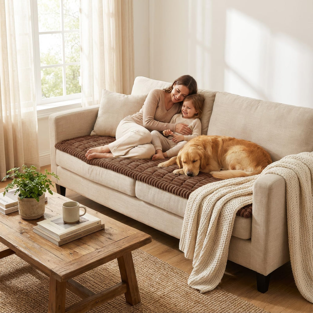 Smiry Couch Cover for Dogs, Non Slip Washable Sofa Protector for Pets