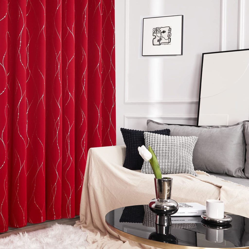 Deconovo Living Room Curtains 84 Inches Long, Blackout Curtains for Bedroom