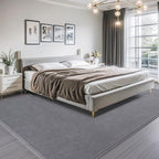 AROGAN 4x6 Feet Shag Area Rugs for Bedroom, Modern Washable Rugs for Living Room, Indoor Floor Carpet, Plush Memory Foam Bedside Rugs for Kids Girls Teens Room Low Pile Rug Decor, Grey