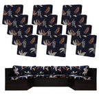 12 Piece Outdoor Cushion Covers, Patio Sofa Cushion Covers, Stretch Fit