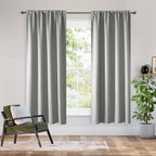 RYB HOME Bedroom Blackout Curtains 63 inches Long, 100% Blackout