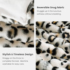 Cozy Bliss Leopard Print Faux Fur Throw Blanket for Couch, Fuzzy Soft Plush Thick Bubble Cheetah Blanket for Sofa Bedroom Living Room, 50x60 Inches