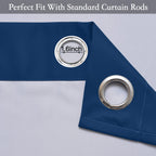 SimpleHome Blue to Grey White Ombre Room Darkening Curtains 72 Inch