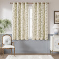 jinchan Floral Linen Curtains for Living Room 63 Inch Length Butterfly Sage Green Floral Curtains French Country Farmhouse Flower Patterned Drapes Window Treatments Set 2 Panels