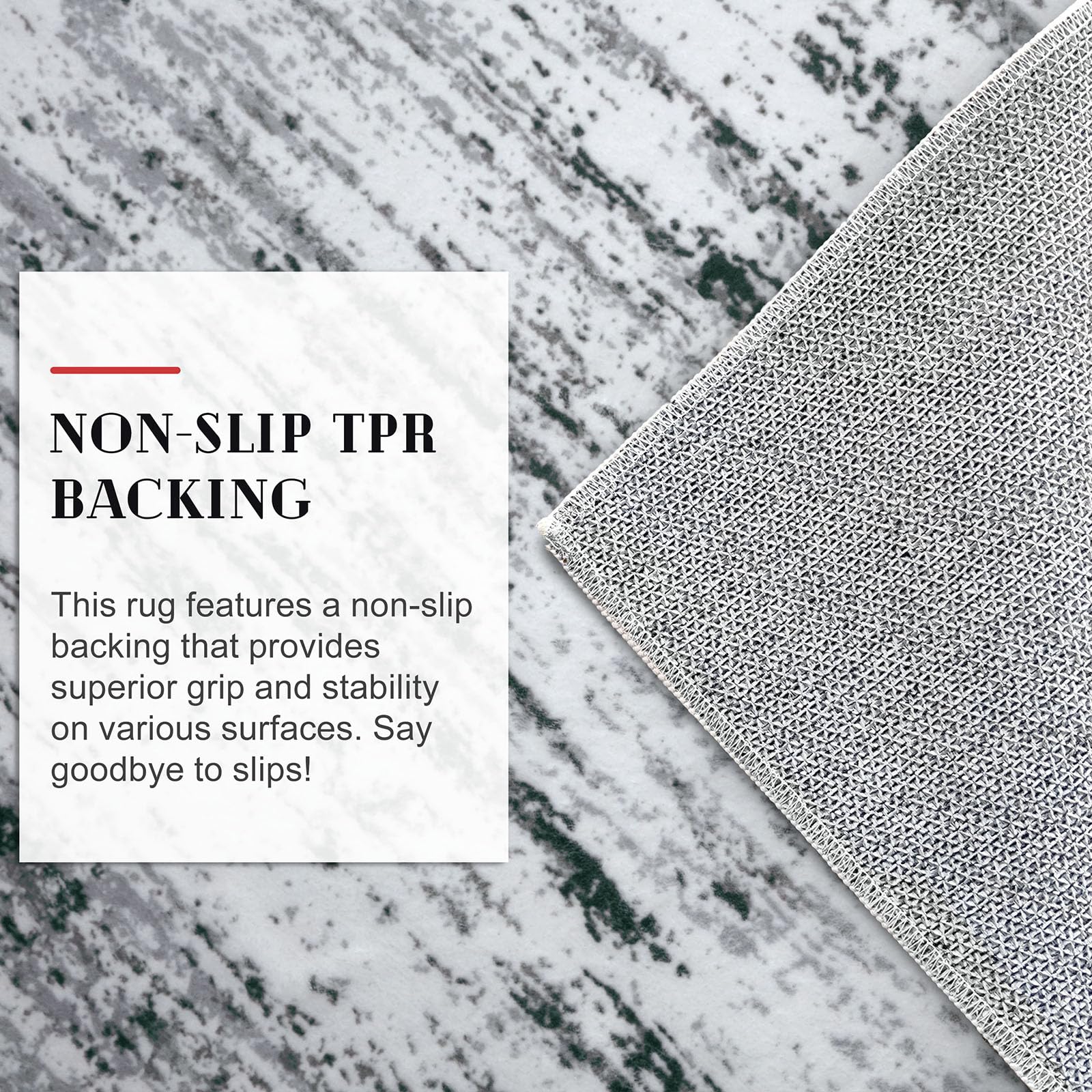 Lansny Modern Abstract Runner Rug 2.6x14, Black Grey White Washable Long Kitchen Runner Non-Slip Soft Hallway Rug Runner Thin Print Faux Wool Carpet for Entryway Bedroom Laundry Room Indoor Home Decor