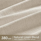 MIULEE Pinch Pleated Thick Linen Curtains 108 Inches Long 2 Panels for Living Room Bedroom, Linen Textured Drapes Pinch Pleat Back Tab Semi Sheer Privacy Neutral Ivory Cream Foor to Ceiling Curtains