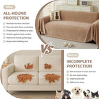 Couch Cover for Dogs, Boho Sofa Covers for 2 Cushion Couch, Chenille Sofa Slipcover for Pets Washable, L-Shape Sectional Couch Loveseat Cover Soft Throw Blankets with Tassels(71x102,Khaki)
