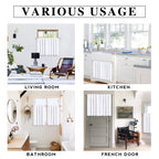 RYB HOME Cafe Curtains 24 inch Length, Mini RV Curtains for Camper Windows
