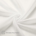 Aiyufeng Modern Sheer Window Curtains, Rod Pocket Long Curtains Translucent Drapes Semitransparent Privacy with Light Through for Bedroom/Living Room, Ivory, W40 x L96, 2 Pieces