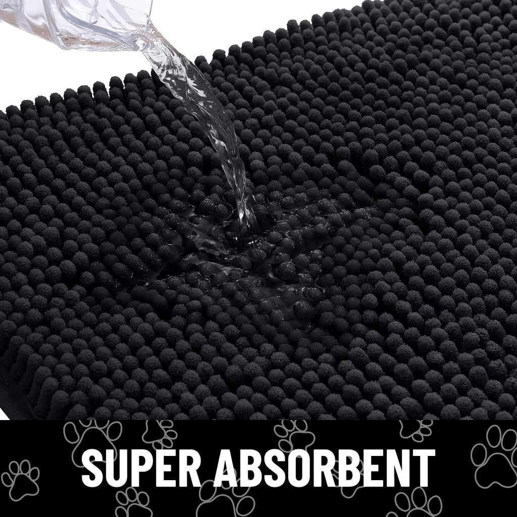 Smiry Dog Door Mat for Muddy Paws, Absorbent Non Slip Dirt Trapper, 59x32