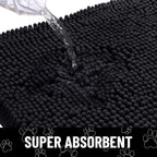 Smiry Dog Door Mat for Muddy Paws, Absorbent Non Slip Dirt Trapper, 59x32