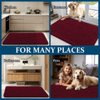 OLANLY Dog Door Mat for Muddy Paws 59x32, Super Absorbent Chenille Mud Mat