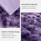 Cozy Bliss Faux Fur Throw Blanket for Couch, Fuzzy Soft Plush Thick Bubble Blanket for Sofa Bedroom Living Room, 60 * 80 Inches Tie-dye Purple