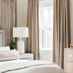 MIULEE 100% Blackout Linen Curtains for Bedroom 52x120 Inches Copper Brown
