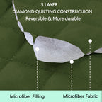 Luxshare Home Reversible Couch Cover for 3 Cushion, Sofa, Huntergreen/Sage