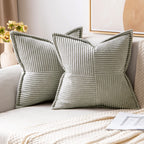 MIULEE Decorative Throw Pillow Covers for Couch 20x20 Inch Light Grey