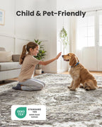 AMADA HOMEFURNISHING 9x12 Area Rug, Washable Low-Profile Large Area Rug with Non-Slip Backing & Durable Edge Binding, Vintage Large Rugs for Living Room, Bedroom