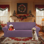 KEKUOU Stretch Oversized Couch Covers for Sofa Slipcover,Dark Purple
