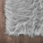 Latepis Small Rugs for Bedroom 2x3 Grey Faux Sheepskin Rug for Living Room Super Soft Rugs for Dorm Room Fluffy Rug for Bedroom Rectangle