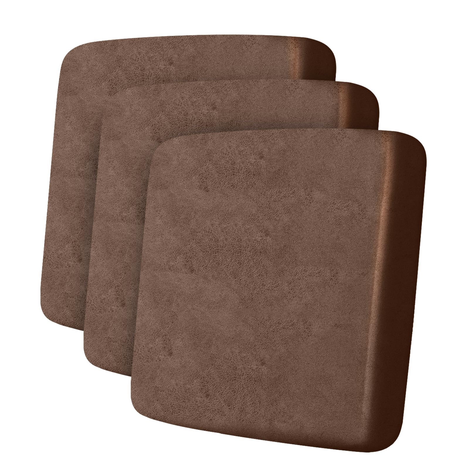 ANARACHON Leather Look Couch Cushion Covers Sofa Seat Slipcovers Sets Couches Furniture Protector for Sectional Armchair Loveseat Pets Kids Stretch Spandex Fabric (3 Cushion XL Sofa, Brown)