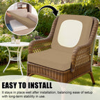 DREAHOTEXTIL 4Pcs Outdoor Cushion Covers, Elastic Patio Cushion Covers