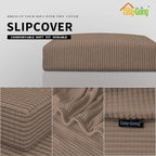 Easy-Going Stretch Loveseat Cushion Cover Sofa Cushion Furniture Protector Sofa Seat Sofa Slipcover Sofa Cover Soft Flexibility with Elastic Bottom(Loveseat Cushion, Camel)