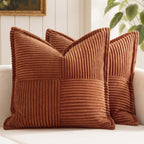 MIULEE Decorative Throw Pillow Covers for Couch 16x16 Inch Dustyblue 2 Pack