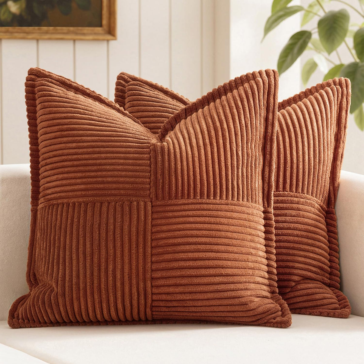 MIULEE Decorative Throw Pillow Covers for Couch 16x16 Inch Dustyblue 2 Pack