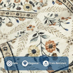 GarveeHome Washable Kitchen Runner 2x6 Non-Slip Floral Carpet Runner for Entryway Indoor Ultra Soft Stain Resistant Long Rugs Farmhouse Floor Mat for Hallways Laundry Bedroom Beige