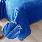 Exclusivo Mezcla Fleece Blanket Twin Size for Bed, Super Soft and Warm, All Season, Cozy, Plush, Lightweight, 90x66 Inches, Cobalt Blue