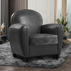 Leather Look Couch Cushion Covers Sofa Seat Slipcovers Sets Couches Furniture Protector for Sectional Armchair Loveseat Pets Kids Stretch Spandex Fabric (1 Cushion Armchair, Dark Grey)