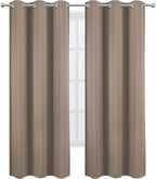 LEMOMO Cappuccino Thermal Blackout Curtains/38 x 84 Inch/Set of 2 Panels Room Darkening Curtains for Bedroom