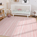Nakagishi Boho 5x8 Area Rug Living Room Rugs Machine Washable Pink
