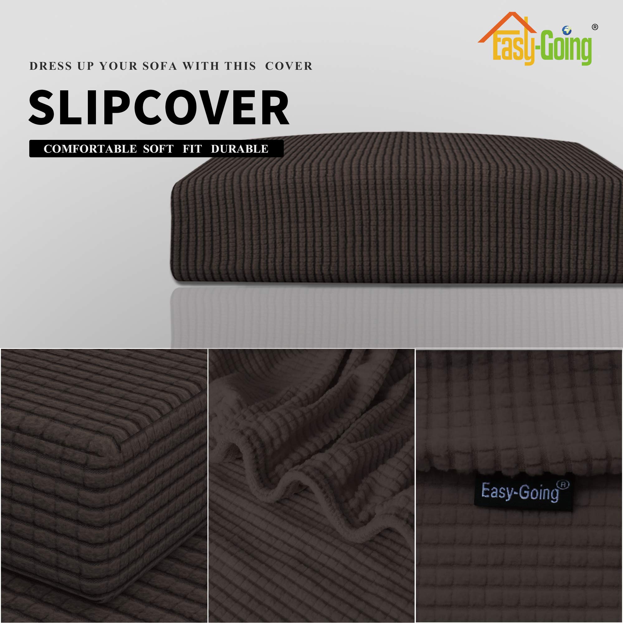 Easy-Going Stretch 1 Piece Loveseat Couch Cushion Cover for Sofa