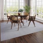 YDKGL Boho Washable Area Rugs 6x9 ft, Non Slip Area Rug for Living Room, Braided Office Rugs Bedroom Rug Woven Washable Indoor Floor Carpets for Office Dining Bedroom Living Room, Easy to Clean, Gray
