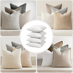 MIULEE 20x20 Pillow Inserts, Set of 4 Feather Down Throw Pillows