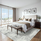 PLHXFR 8x10 Area Rug Living Room: Modern Abstract Washable Carpet Grey