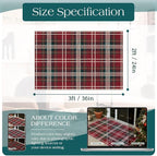 Christmas Front Door Mat Indoor Entrance - 2x3 Ft Non-Slip Doormat Outdoor Rug Small Red Holiday Tartan Plaid Entry Rug for Layered Door Mats Front Porch Entryway Kitchen New Year Decor
