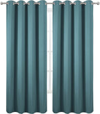 LEMOMO Sea Teal Thermal Blackout Curtains/52 x 84 Inch/Set of 2 Panels Room Darkening Curtains