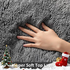 Ophanie Area Rugs 9x12 Living Room, Large Grey Bedroom Carpet, Big Shag Indoor Thick Soft Nursery Rug, Gray Fluffy Carpets for Boy and Girls Room Dorm Home Decor Aesthetic